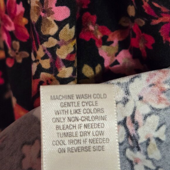 Vintage Womens 12 Floral A-Line Ruffle Midi Skirt Cottagecore 90's - Picture 7 of 8